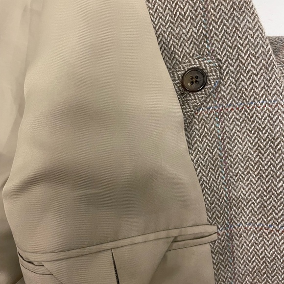 Mills Touché Hand Tailored in Japan Wool Herringbone Jacket Size 41 R - Picture 5 of 9